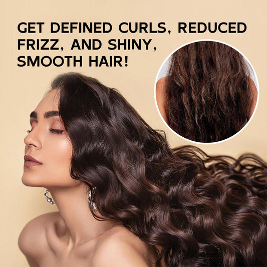 Bonus Life Moroccan Elastin Curl Defining Cream - Hydrating, Anti-Frizz & Elastic Styling for Curly Hair (280ml) - Bonus Life