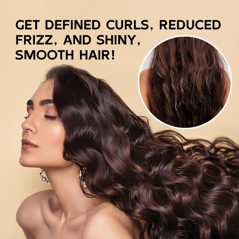 Bonus Life Moroccan Elastin Curl Defining Cream - Hydrating, Anti-Frizz & Elastic Styling for Curly Hair (280ml)