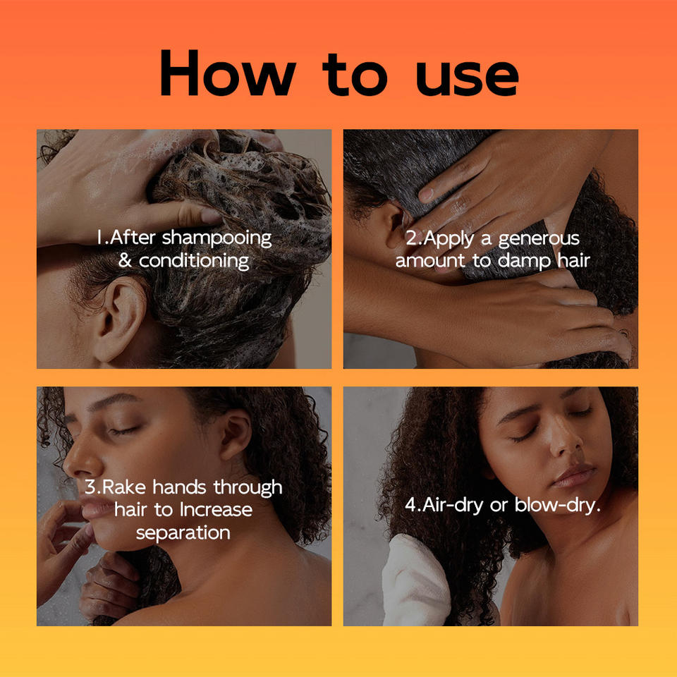 Bonus Life Moroccan Elastin Curl Defining Cream - Hydrating, Anti-Frizz & Elastic Styling for Curly Hair (280ml) - Bonus Life